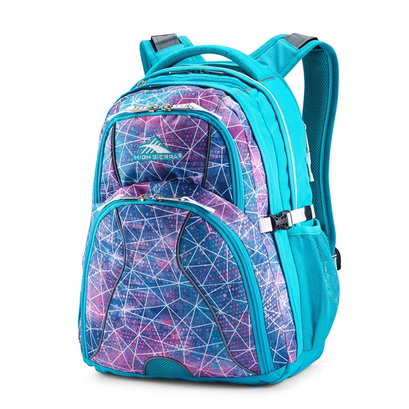High Sierra Swerve Laptop Backpack, Sequin Facets/Bluebird/White, One Size - Image 1